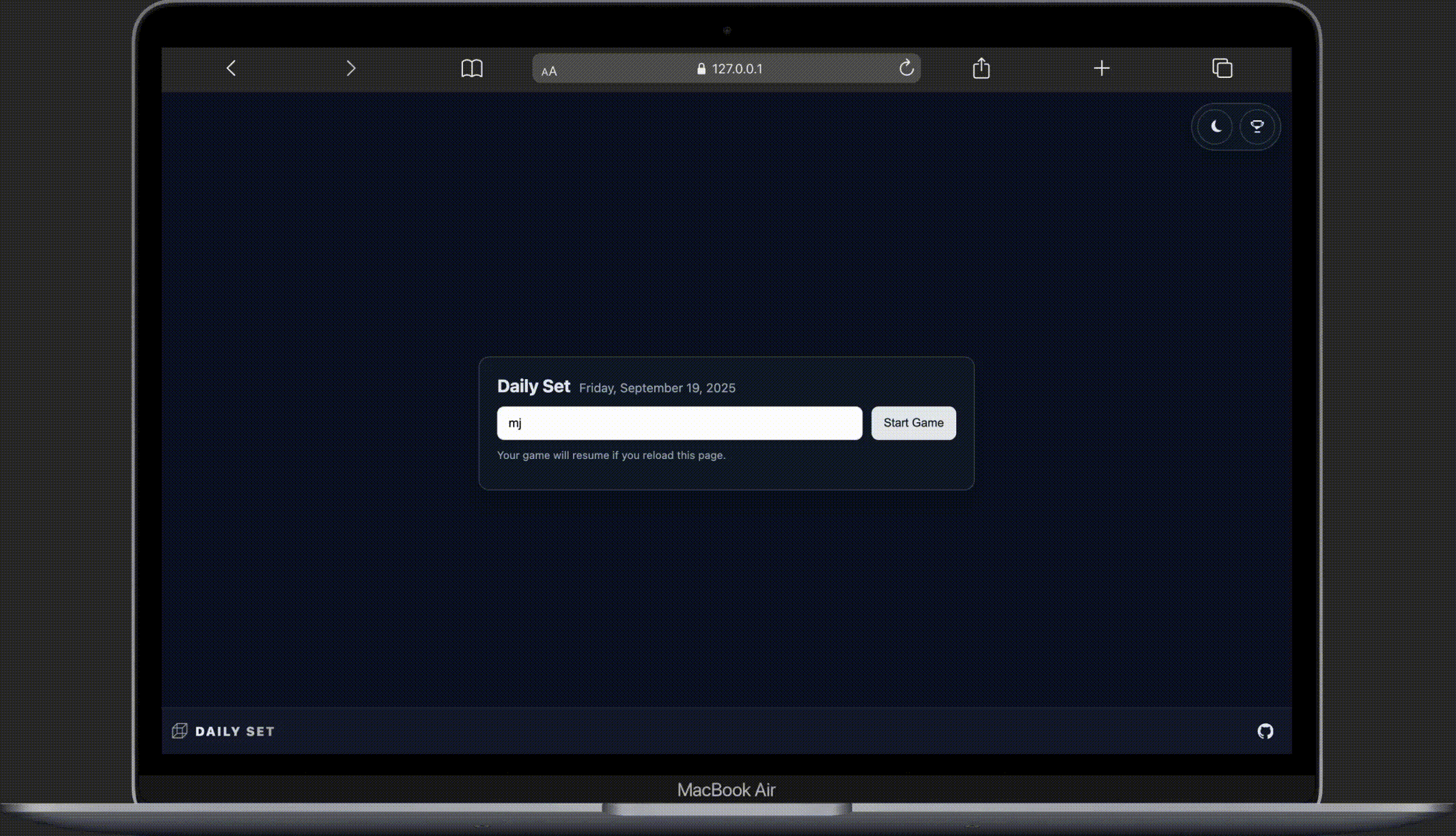 Daily Set — A daily online puzzle game